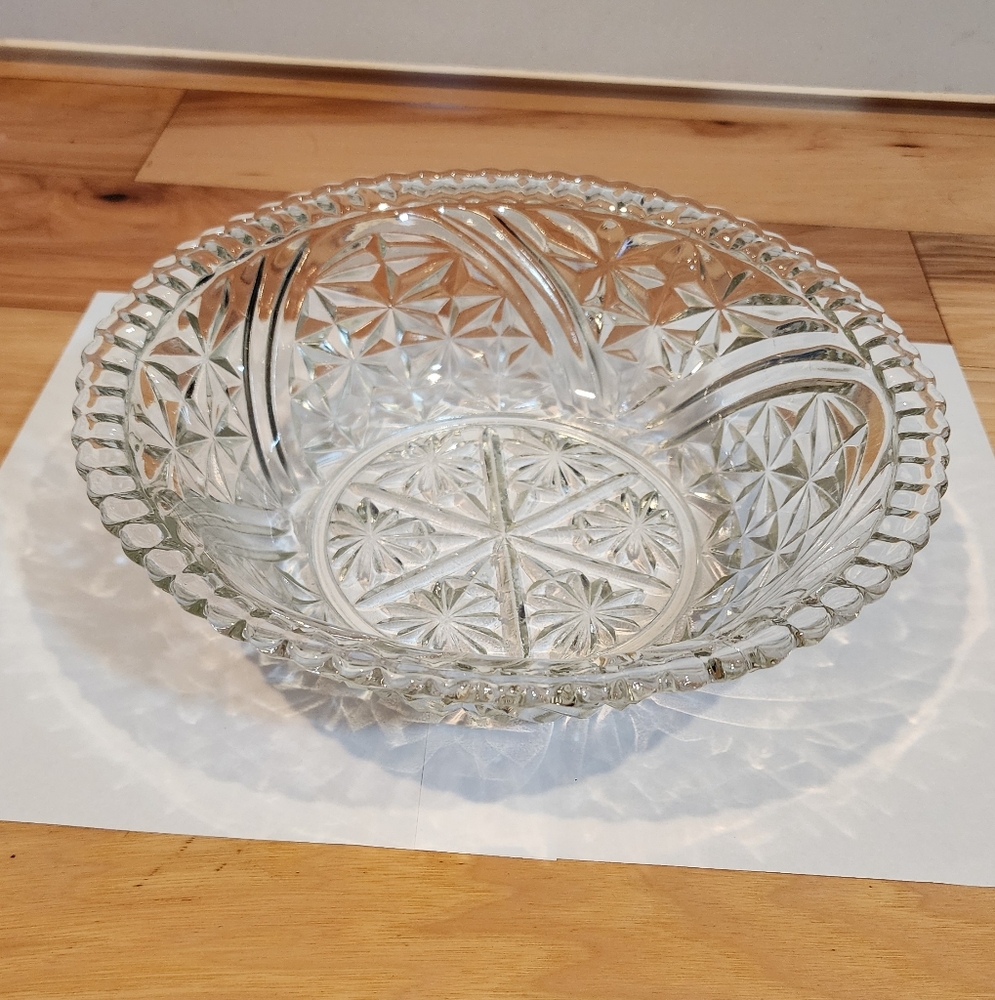 Anchor Hocking Vintage Clear Glass Large Bowl